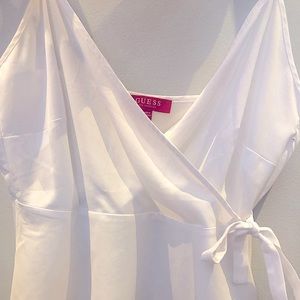 Beautiful white spaghetti strap GUESS shirt